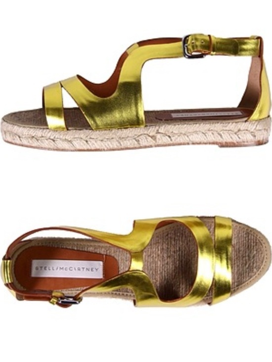 Stella McCartney Shoes - Stella McCartney‎ flat sandal in steel citron size 40 Rare!